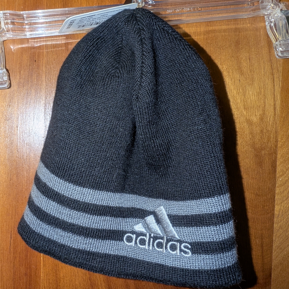 Adidas Black and Gray Beanie